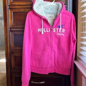 Hollister Sherpa Lined Full Zip Hoodie